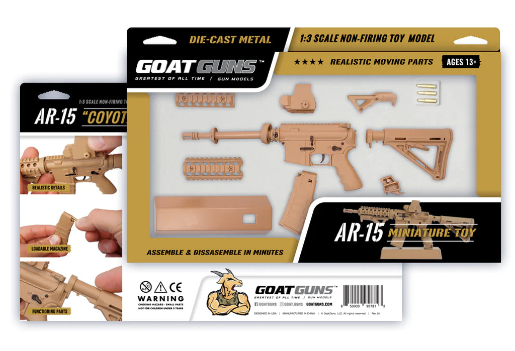 GoatGuns Mini AR15 M4/M16 Miniature Toy Model (Coyote Brown)