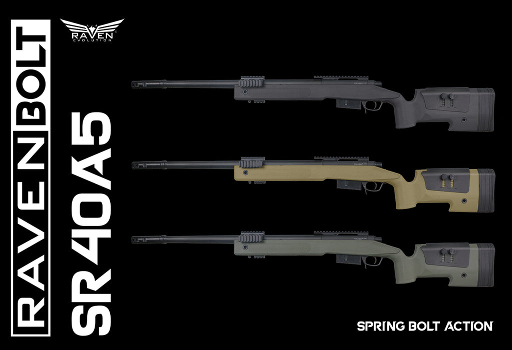 [Sale] Raven Evolution SR40 A5 Spring Airsoft Gun (Black)