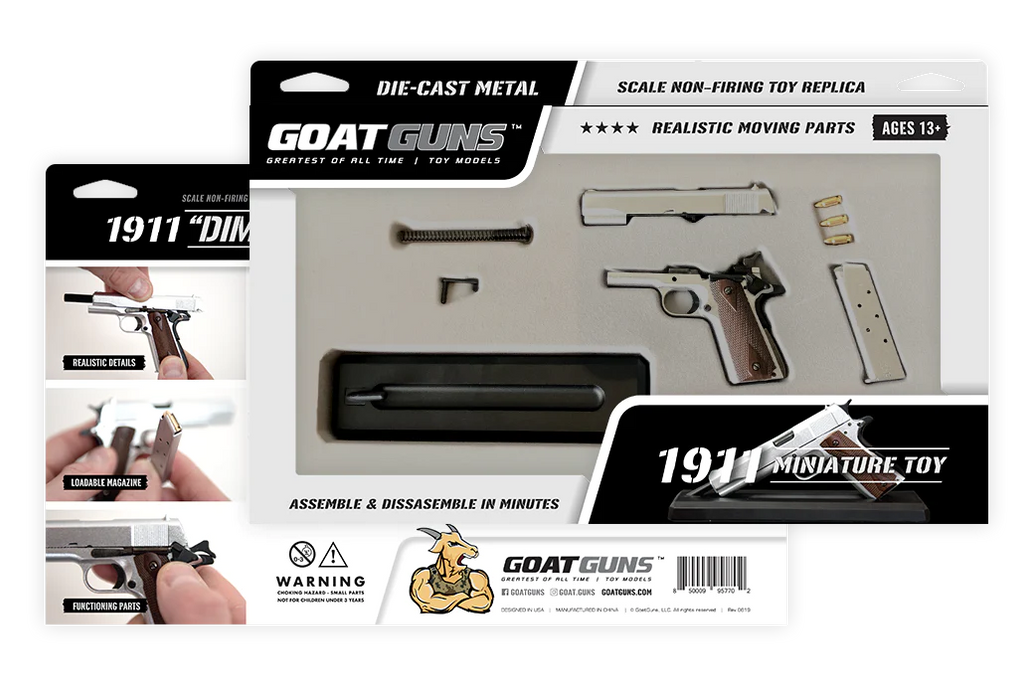 GoatGuns Mini Colt M1911 Miniature Toy Model (Silver)