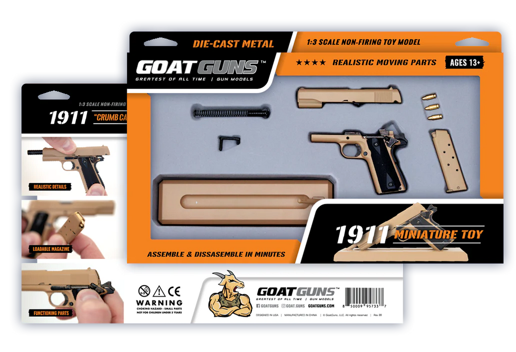 GoatGuns Mini Colt M1911 Miniature Toy Model (Coyote Brown)