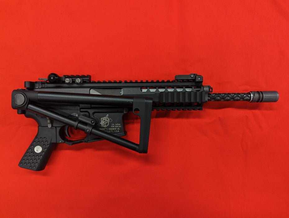 Used WE Tech x EMG Knights Armament Licensed M4/M16 PDW 10'' M2 Compact Gas Blowback Airsoft Rifle