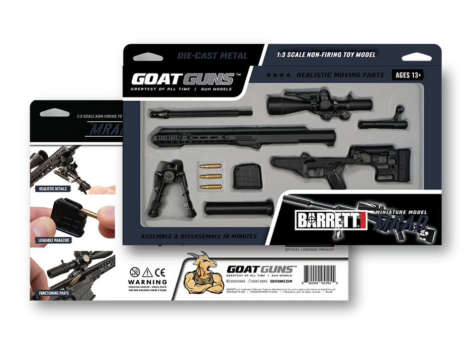 GoatGuns Mini Barrett MK22 MRAD Miniature Toy Model (Black)