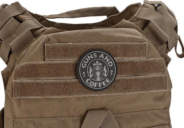 Matrix Starbucks Style Guns and Coffee PVC Patch