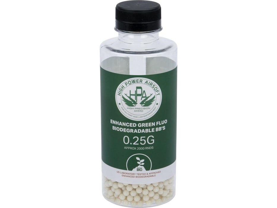 HPA Green Bio Airsoft BBs 0.25g 2000 Rounds
