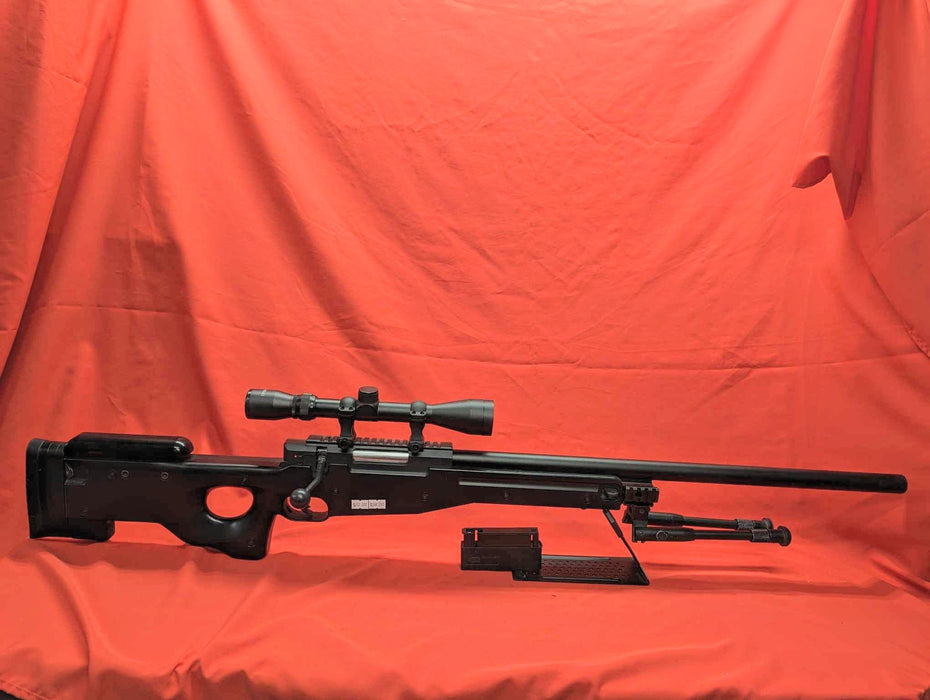 Used WELL L96 Spring Airsoft Gun w/ 3-9x40 Sniper Scope & Bipod