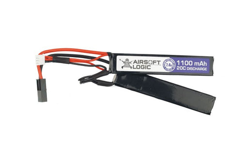 Airsoft Logic 7.4v 1100mAh LiPo Nunchuck Battery with Deans (T-Plug)