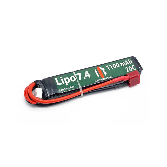 HRG Graphene 7.4v 1100mAh Lipo Stick Battery with Deans (T-Plug)