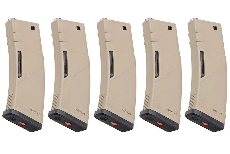 Krytac M4/M16 150 Rounds Mid-Cap Airsoft Magazine (Pack of 5)