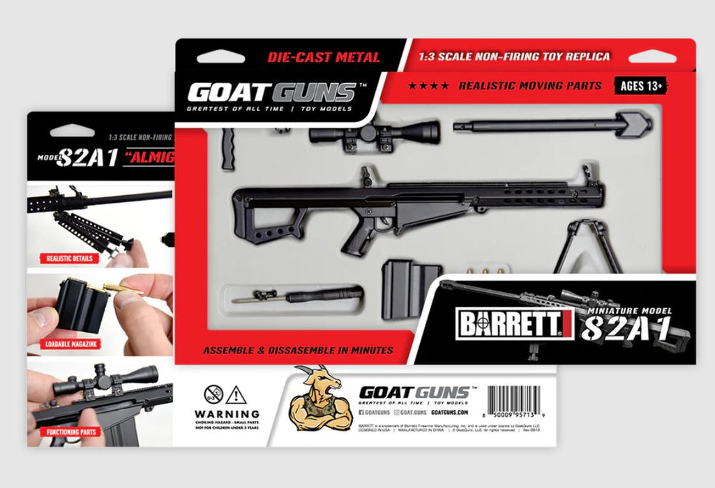 GoatGuns Mini .50 Cal Barrett M82A1 Miniature Toy Model (Black)