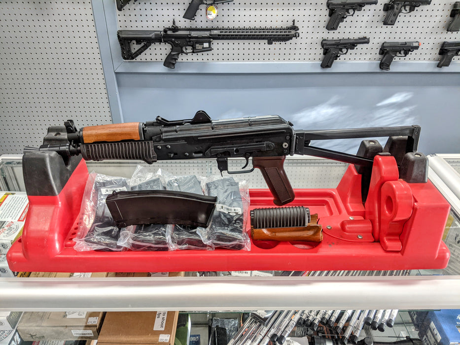 [Custom Build] E&L AKS-74UN Essential AEG Airsoft Gun with 5x MAG AK74 100 Rounds Magazines & Cyma Ribbed Handguard Set