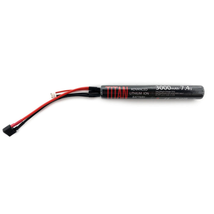 Titan Power 7.4v 3000mAh Li-Ion Stick Battery with Deans (T-Plug)