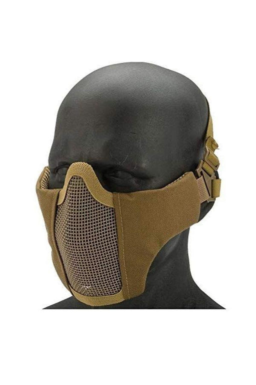 Krousis Face Padded Carbon Steel Half Mesh Mask